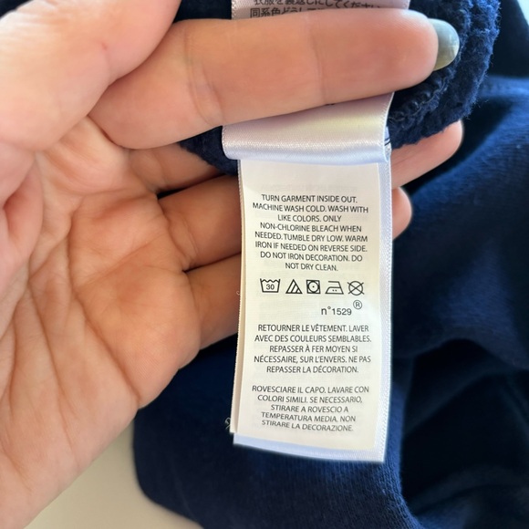 Size 7 kids Ralph Lauren POLO Bear basketball navy blue crew neck sweater - Picture 10 of 11